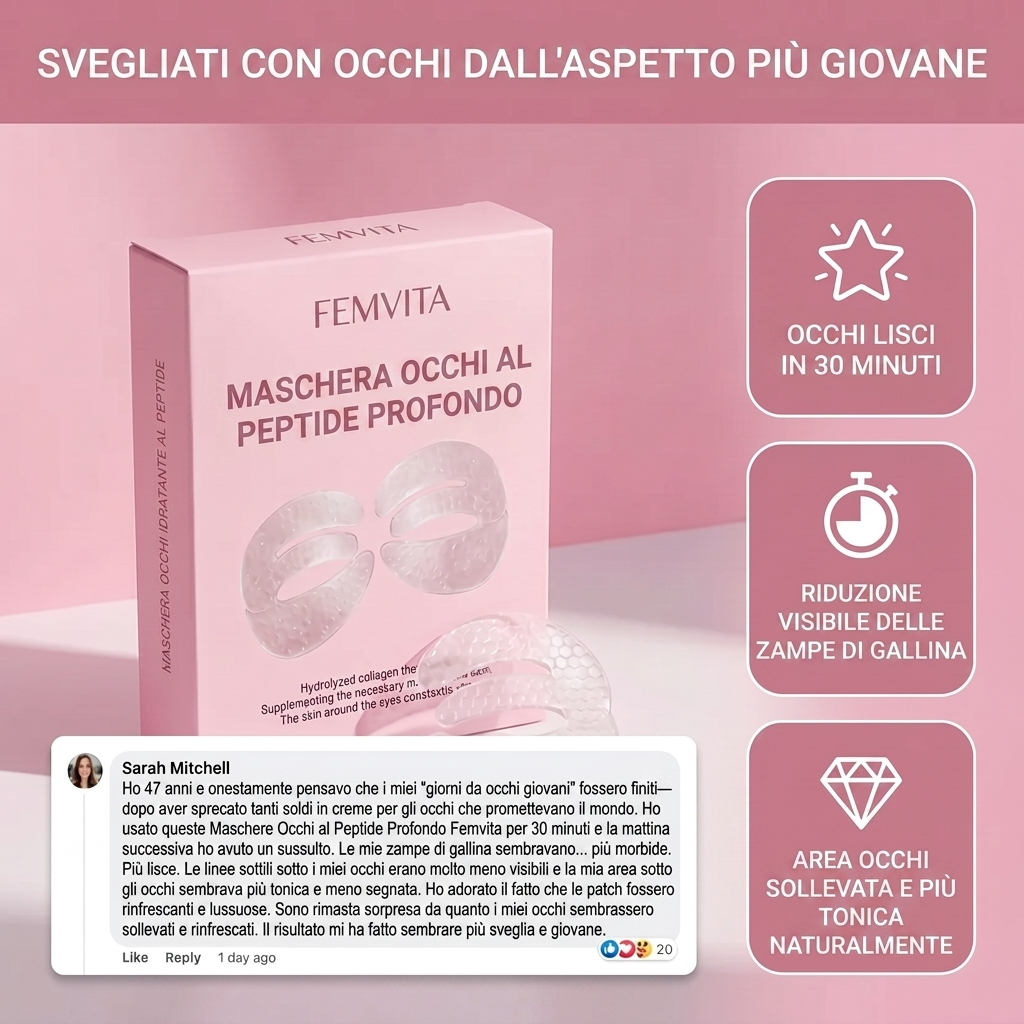 Maschera Occhi al Collagene con Peptidi Profondi