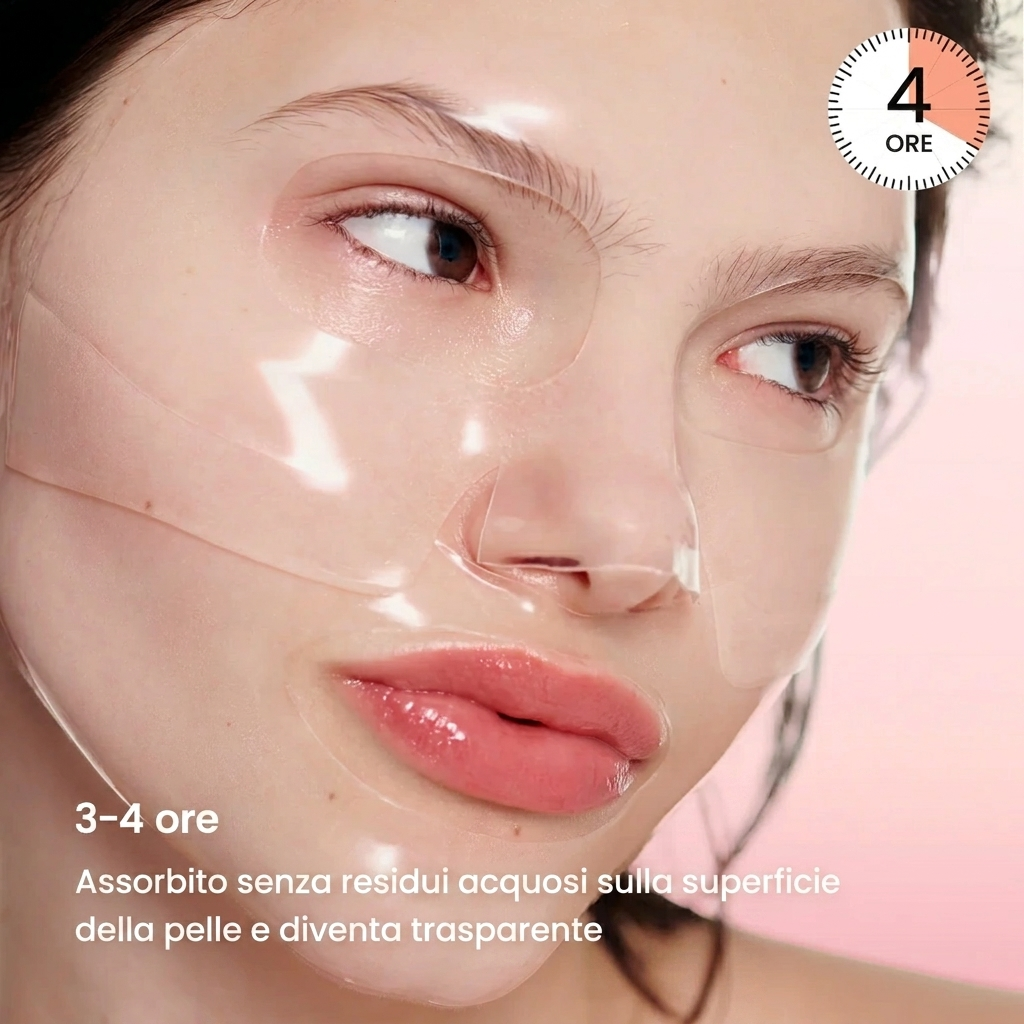 Maschera Viso al Bio-Collagene per Idratazione Profonda