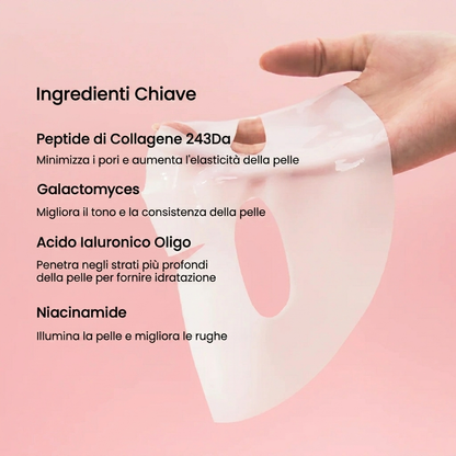 Maschera Viso al Bio-Collagene per Idratazione Profonda
