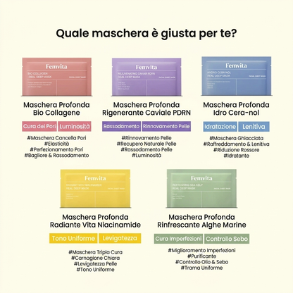 Maschera Viso al Bio-Collagene per Idratazione Profonda